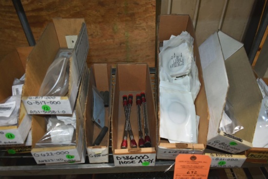 CONTENTS ON BOTTOM TWO SHELVES OF THIS CART:  RIVETS,
