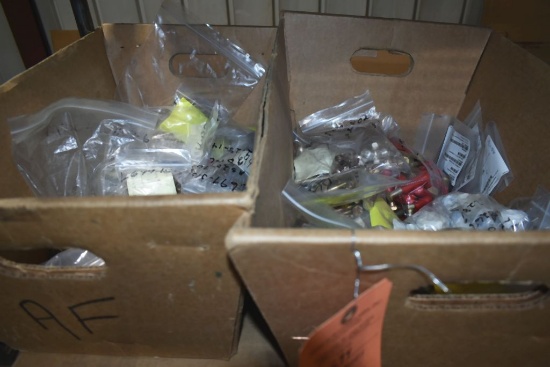 CONTENTS ON TOP TWO SHELVES OF THIS CART; HEX NUTS