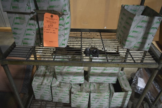 BOXES ON LOWER TWO SHELVES - ALL 1/2" BLACK PIPE UNIONS