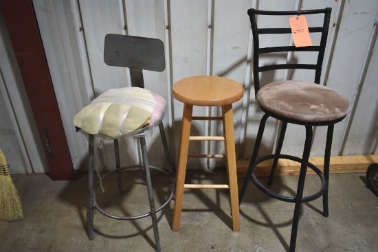 (3) ASSORTED SHOP STOOLS