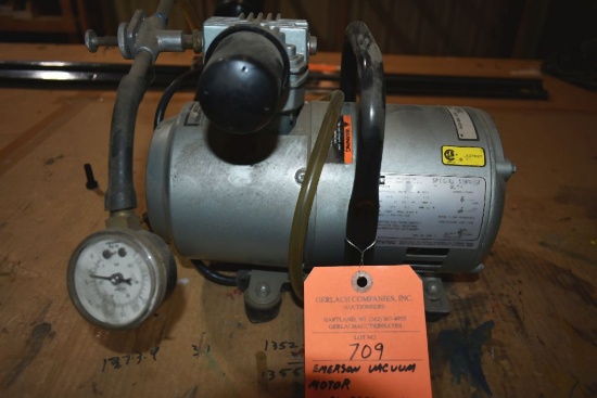 EMERSON VACUUM MOTOR MODEL SA55NXGTE-4870, 1/6 H.P.