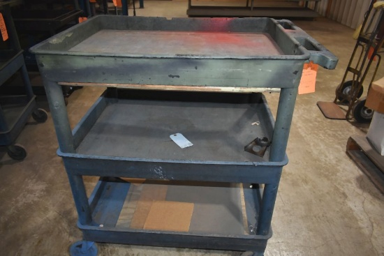 THREE TIER PLASTIC SHOP CART,