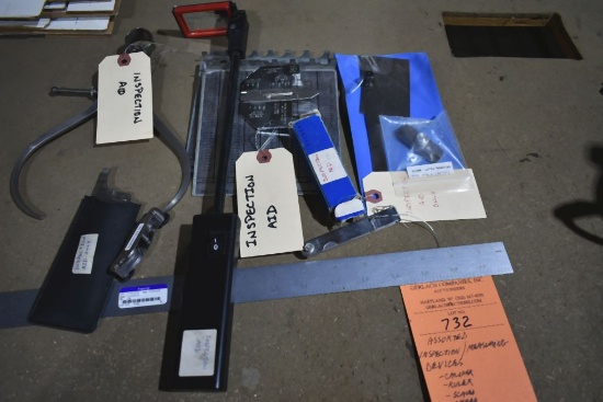ASSORTED INSPECTION/MEASURING DEVICES, CALIPER,