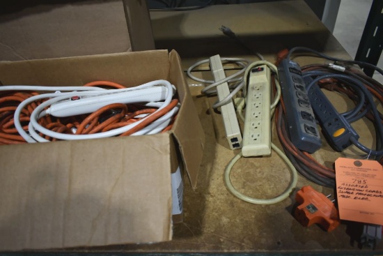 ASSORTED EXTENSION CORDS, SURGE PROTECTORS