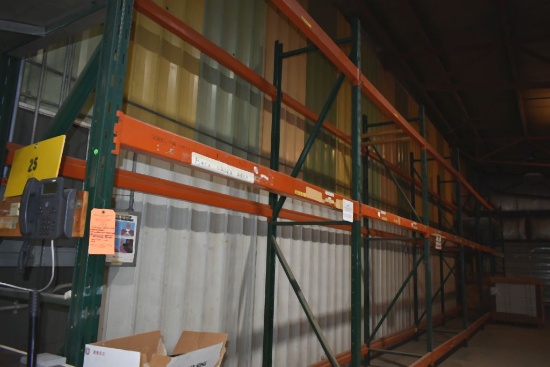 (6) SECTIONS OF PALLET RACKING, ORANGE/GREEN -