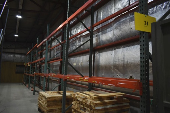 (6) SECTIONS OF PALLET RACKING, ORANGE/GREEN -