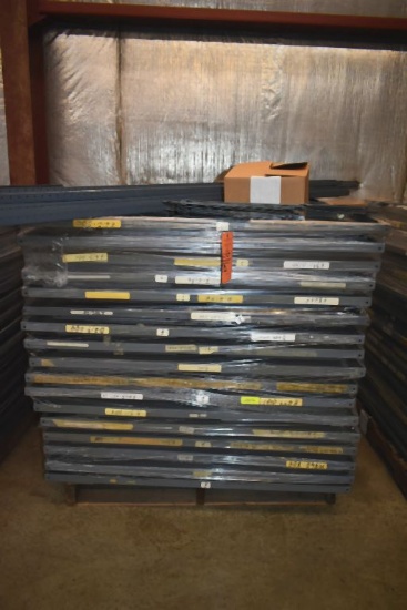 SKID OF UNASSEMBLED METAL SHELVING; (80+) 18" x 48"