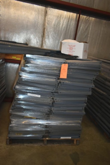 SKID OF UNASSEMBLED METAL SHELVING; (80+) 18" x 48"