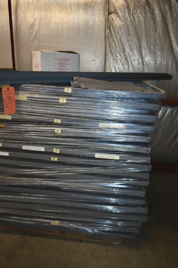 SKID OF UNASSEMBLED METAL SHELVING; (80+) 18" x 48"
