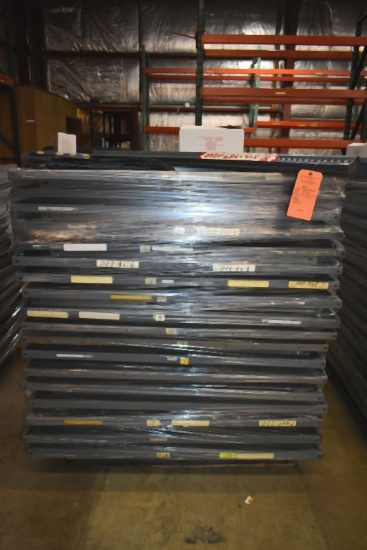SKID OF UNASSEMBLED METAL SHELVING; (80+) 18" x 48"