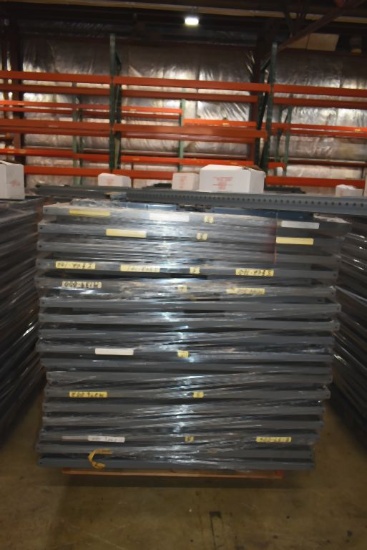SKID OF UNASSEMBLED METAL SHELVING; (80+) 18" x 48"