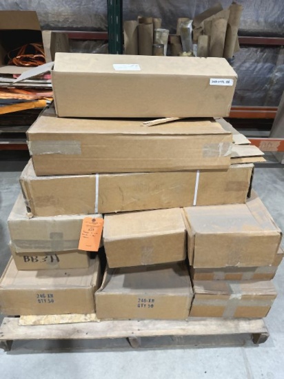 PALLET WITH MISC. BOXES AND BOX TRAYS
