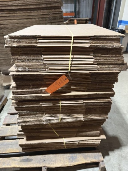 PALLET WITH ULINE BOXES, 20" x 15" x 12"