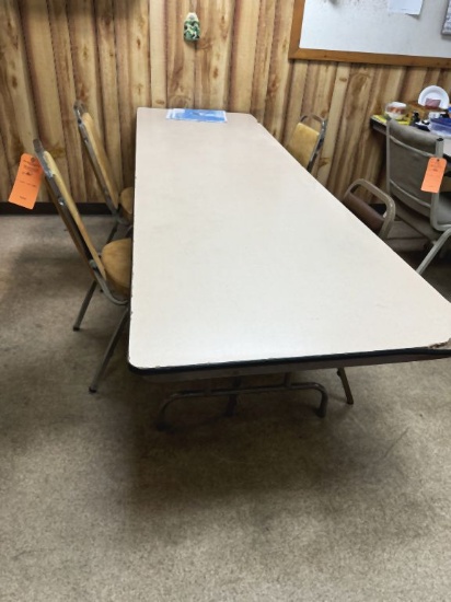 FOUR CHAIRS AND TABLE