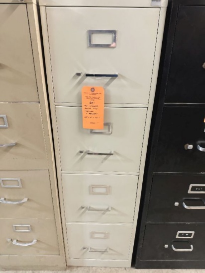 TAND LEADER METAL FOUR DRAWER FILE CABINET, 25" x