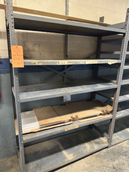 METAL FIVE TIER SHELVING UNIT, NO CONTENTS, 48"L x