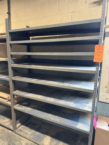 METAL EIGHT TIER SHELVING UNIT, NO CONTENTS, 48"L x