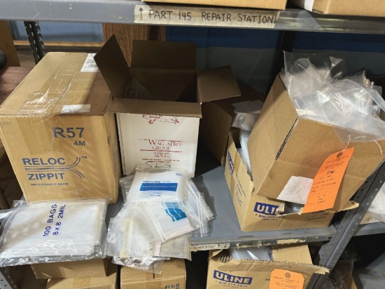 CONTENTS ON THIS SHELF; ASSORTED ZIPPIT PLASTIC
