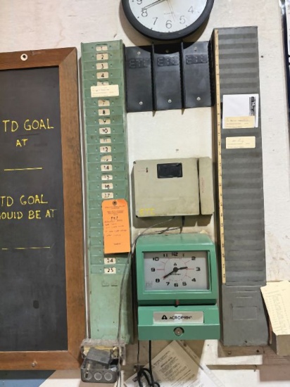 ACROPRINT PUNCH TIME CLOCK; ETC CARD SWIPE, (2) TIME