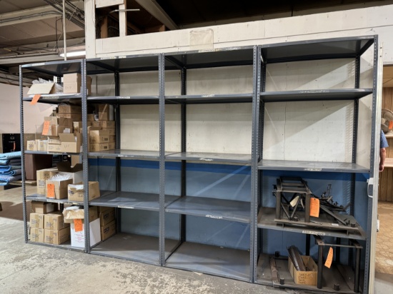 (4) METAL SHELVING UNITS-EACH 3'W X 2'D X 85"H, NO CONTENTS