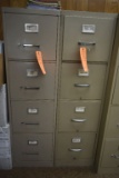(2) STANDARD SIZE VERTICAL FOUR DRAWER METAL FILE