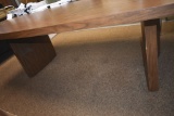 BROWN WOODEN CONFERENCE TABLE, 96