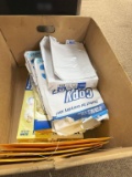 BOX WITH PAPER, ENVELOPES, ETC.