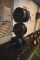 Rogue 6-place rolling free weight rack. With Rogue rubberized plate weights