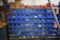 CONTENTS IN BLUE BINS ON LEFT SIDE OF SHELVING, ASSORTED HARDWARE AND MISC.