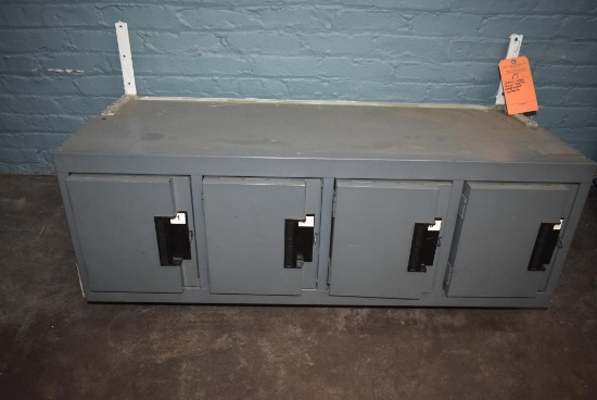 SMALL SIZE FOUR BANK EMPLOYER LOCKERS