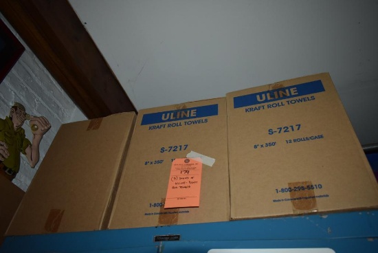 (3) BOXES OF ULINE - KRAFT ROLL PAPER TOWELS