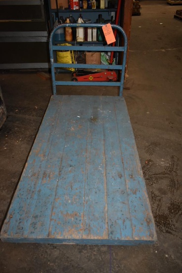 BLUE FLAT DOLLY ON CASTERS