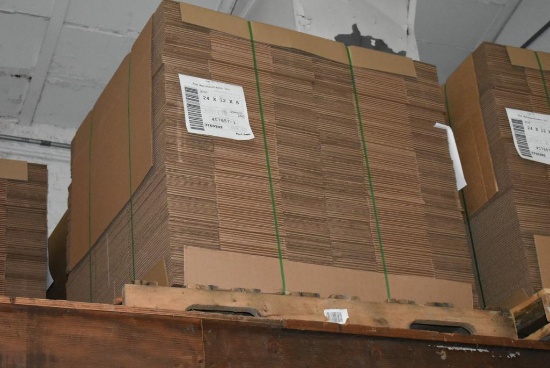 PALLET WITH (250) 24" x 12" x 8" CARDBOARD BOXES