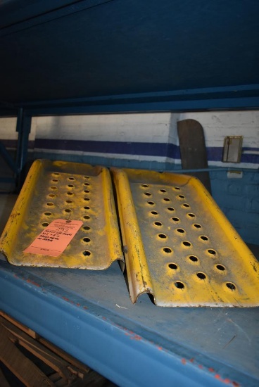 PAIR OF CAR RAMPS, 33"L x 8"H, - RAISED METAL ON RAMPS