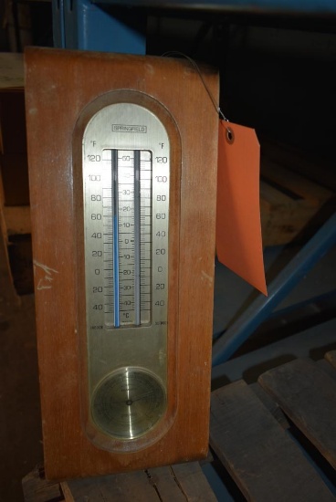 SPRINGFIELD INDOOR/OUTDOOR CENTIGRADE-FAHRENHEIT THERMOMETER/HUMIDITY WALL GAUGE