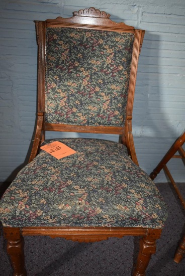 EAST LAKE STYLE WOODEN PADDED CHAIR