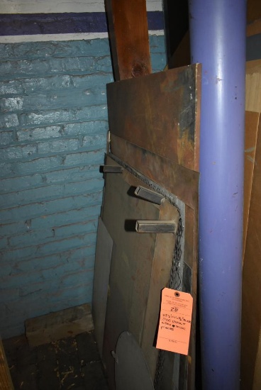 33 1/2" x 4' x 1/2" THICK STEEL PLATE AND A FEW MISC. PIECES