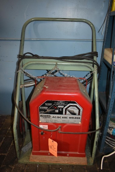 LINCOLN AC/DC WELDER WITH LEADS, CODE #9221-901