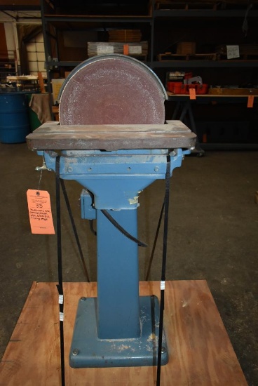 POWERMATIC DISC GRINDER, MODEL 350, S/N: 4-515, TILTING STAGE