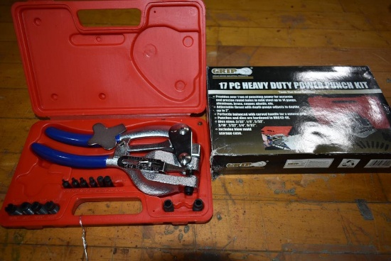17 PIECE GRIP HEAVY DUTY POWER PUNCH KIT WITH CASE