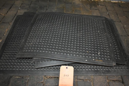 RUBBER ANTI-FATIGUE FLOOR MATS, 24" x 18" AND 24" x 36"