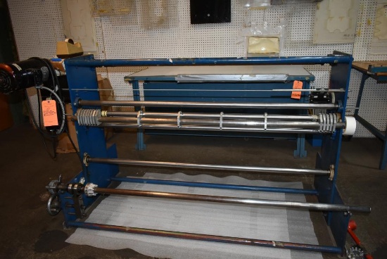 DYNATEC 66" SLITTER, VARIABLE SPEED, (17) KNIVES, REWIND STAND