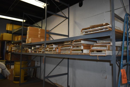 HEAVY DUTY SHELVING UNIT - FOUR SECTIONS, TOTAL 120"H x 254"W x 36"DEEP