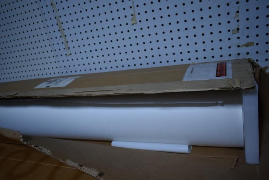PARTIAL ROLL OF WHITE/WAXED PAPER, 56" WIDE, UNDETERMINED LENGTH