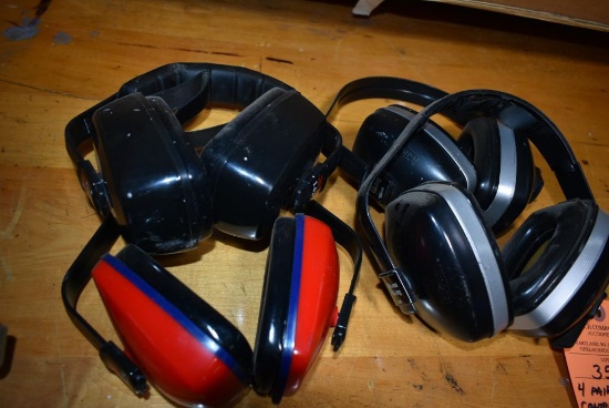 (4) PAIRS OF NOISE CONTROL EAR MUFFS, (2) M=3M AND (2) BILSOM VIKING