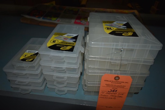 (14) ASSORTED PLASTIC PLANO PARTS/TOOL ORGANIZERS