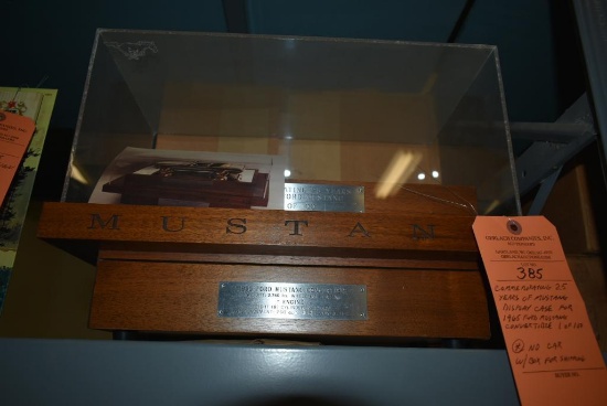 COMMEMORATING 25 YEARS OF MUSTANG DISPLAY CASE
