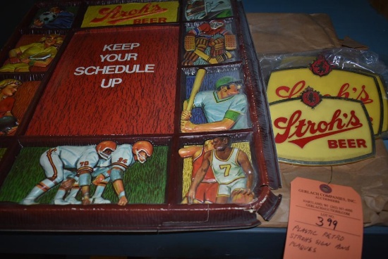 PLASTIC RETRO STROHS SIGN AND PLAQUES
