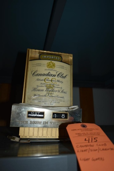 CANADIAN CLUB LIGHT/SIGN/CALENDER, LIGHT WORKS