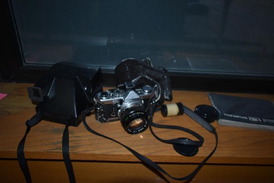 POLAROID CAMERA AND VINTAGE OLYMPUS CAMERA